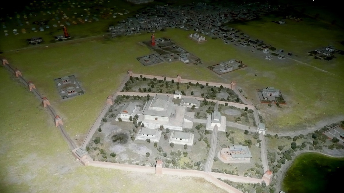 Model of the Khan Palace in Karakorum in the National Museum of Mongolian History in Ulan 